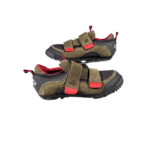 Vintage Performance Mountain Bike Shoes Mens 10 Suede SPD Clipless 90s Retro - Picture 1 of 12